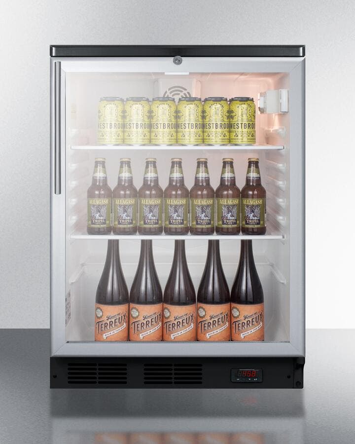 Summit SCR600BGLBIDTPUBHV Stainless Steel/Black, Craft Beer Pub, Professiona...