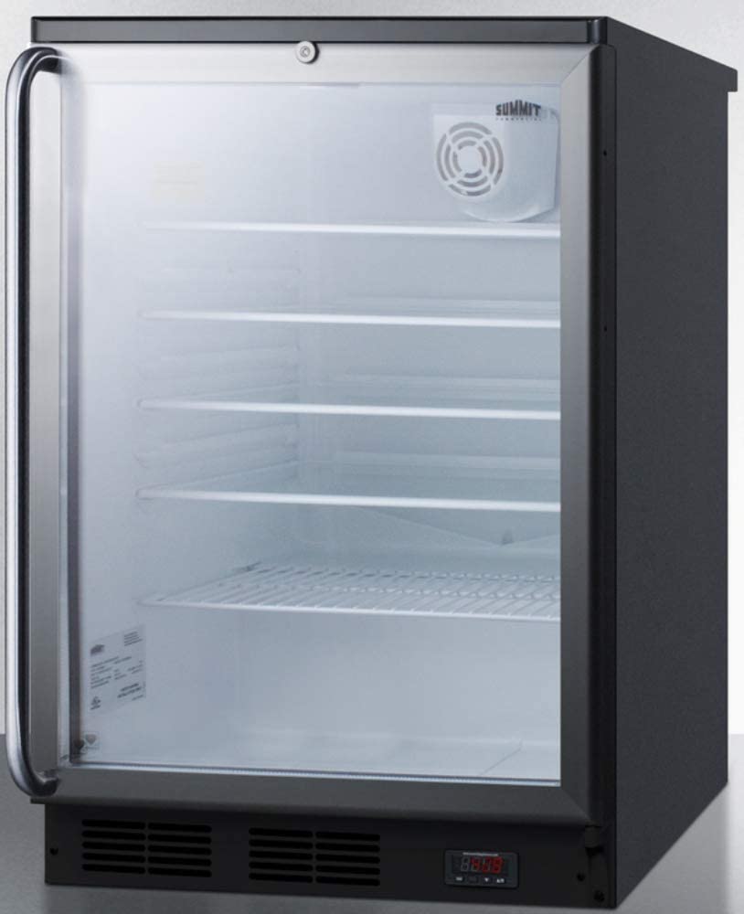 Summit SCR600BGLBIDTPUBSH Stainless Steel/Black, Craft Beer Pub, Full Length...