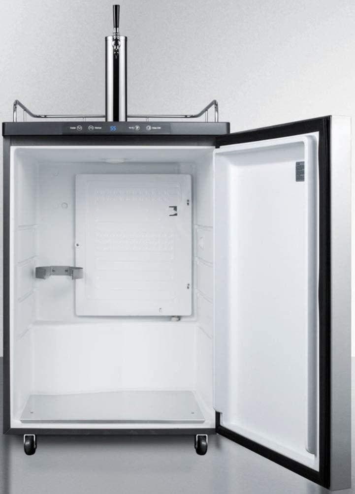 Summit SBC635MBI7SSHH Stainless Steel/Black, Horizontal Handle