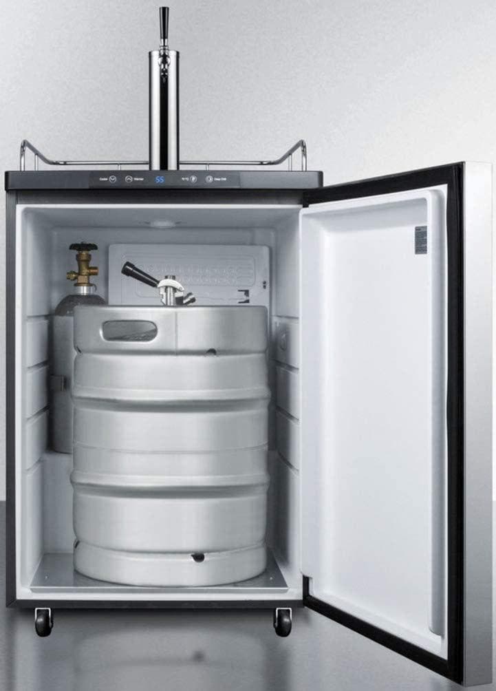 Summit SBC635MBI7SSHH Stainless Steel/Black, Horizontal Handle
