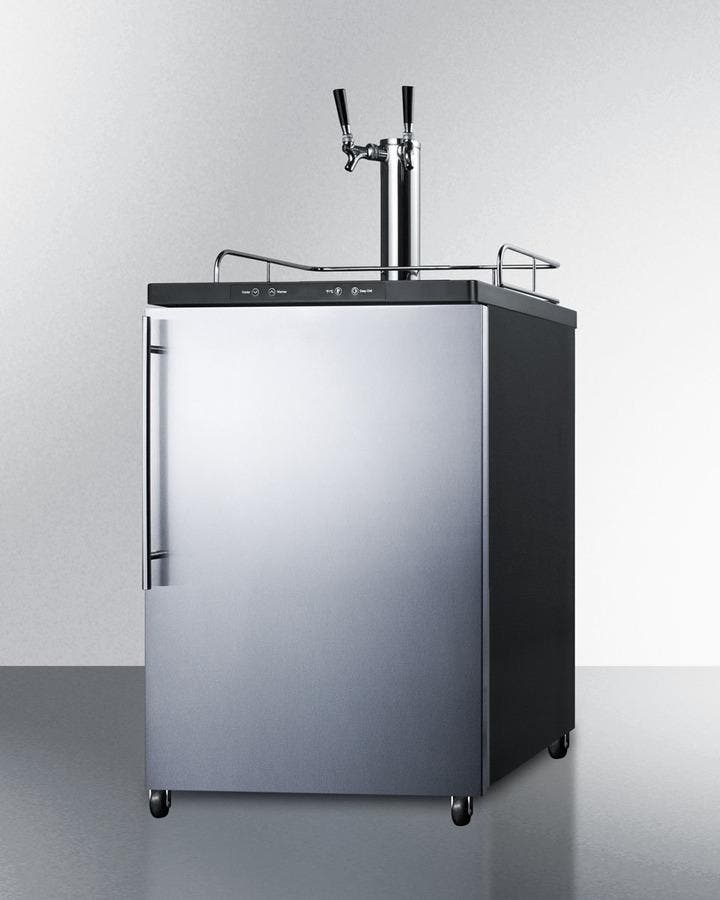 Summit SBC635MBI7SSHVTWIN Stainless Steel/Black, Professional Handle, Dual T...