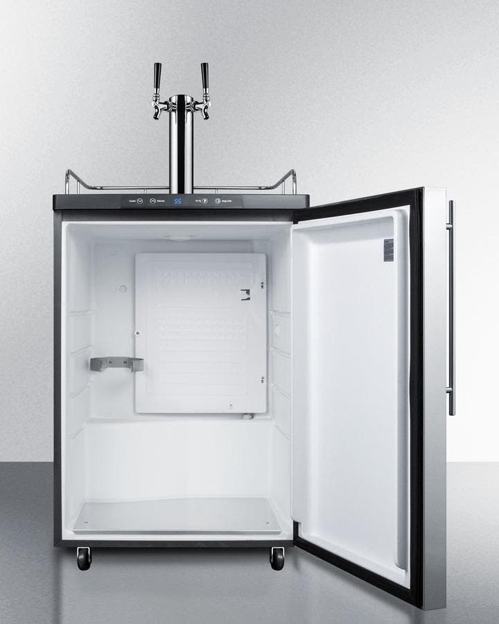 Summit SBC635MBI7SSHVTWIN Stainless Steel/Black, Professional Handle, Dual T...