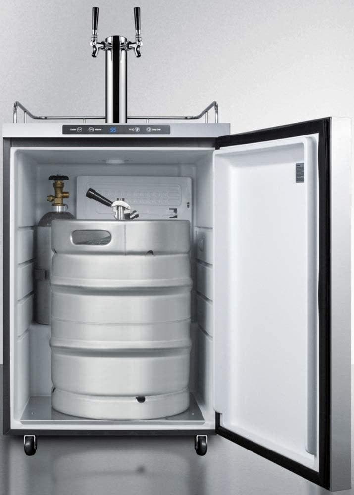Summit SBC635MOS7HHTWIN Stainless Steel, Professional Handle, Dual Tap