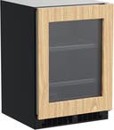 24 Inch, 5.5 Cu. Ft. Built-In Glass Door Beverage Center with Reversible Door