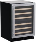 24 Inch, 4.9 Cu. Ft. Built-In Dual Zone Wine Cooler with LED Lighting