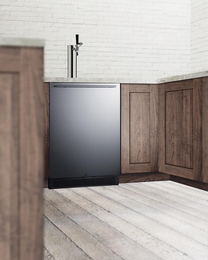Summit SBC677BITL Stainless Steel/Black, Single TapLock