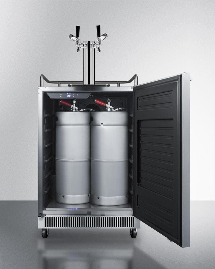 Summit SBC677BITWINTL Stainless Steel/Black, Dual TapLock