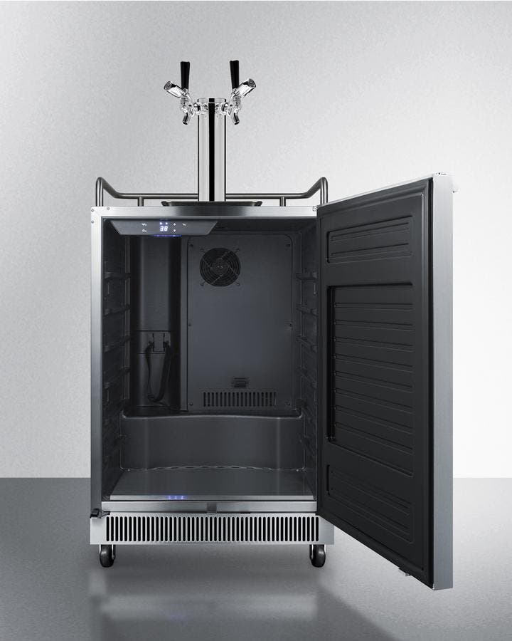 Summit SBC677BITWINTL Stainless Steel/Black, Dual TapLock