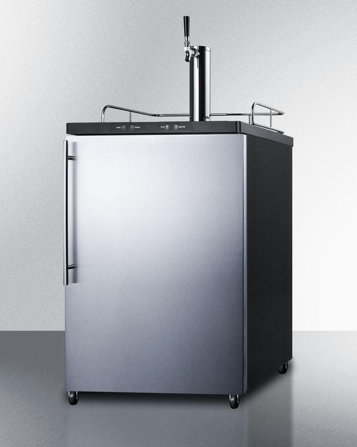 Summit SBC635M7SSHV Stainless Steel/Black, Vertical Handle, Single Tap...