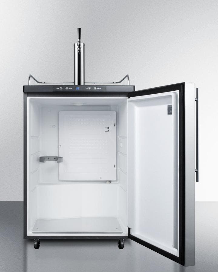 Summit SBC635M7SSHV Stainless Steel/Black, Vertical Handle, Single Tap...
