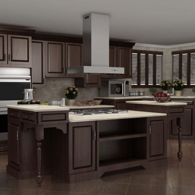 Zline Stainless Steel 36 Inch Island Mount Range Hood with...