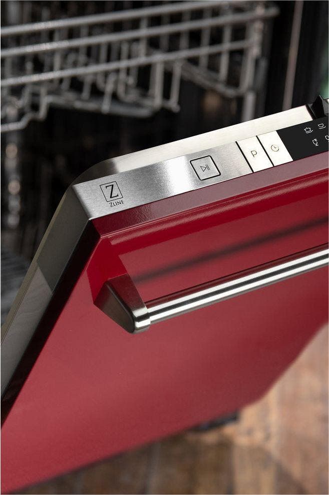 Zline DWRG24 Red Gloss, Traditional Handle