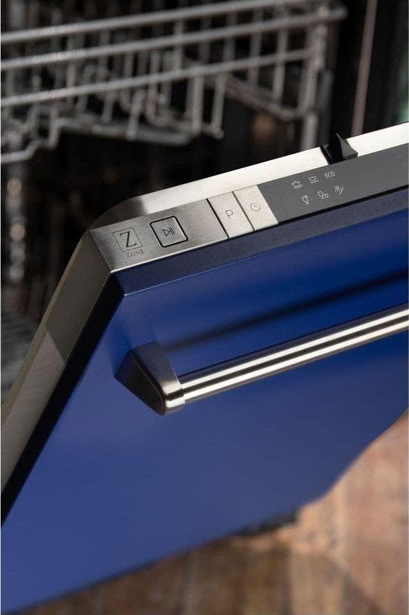Zline DWBM18 Blue Matte, Traditional Handle