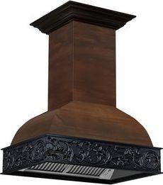 Zline 9393AR36 Walnut/Antigua Black Band