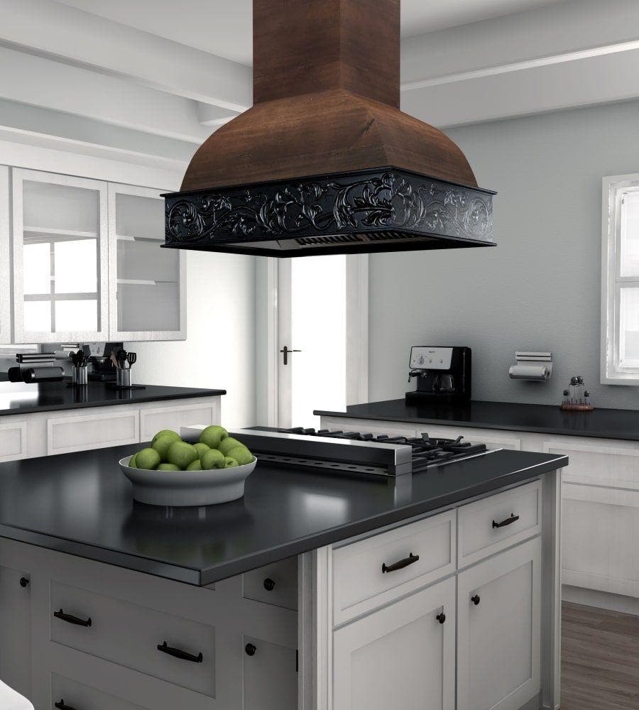 Zline 9393AR36 Walnut/Antigua Black Band