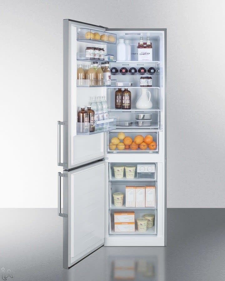Summit FFBF192SSLHD Stainless Look/Platinum, Ice Maker, Left Hinge
