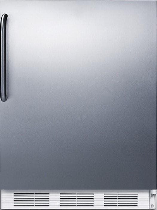 Summit FF7WSSTB Stainless Steel/White, Towel Bar Handle