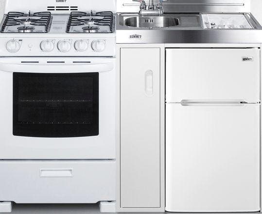 Summit ACK54GASW White, Gas Range