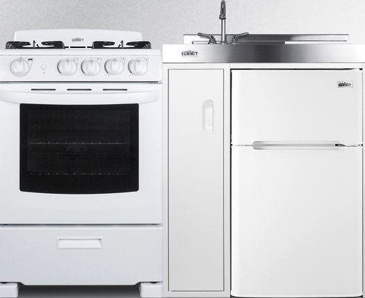 Summit ACK54GASW White, Gas Range