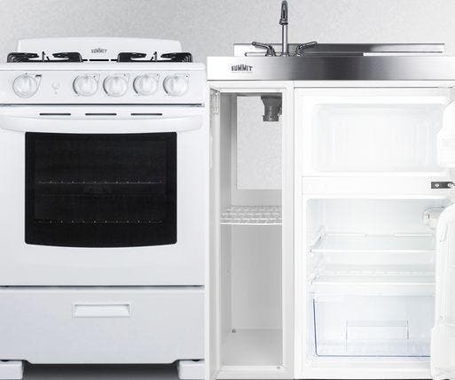 Summit ACK54GASW White, Gas Range