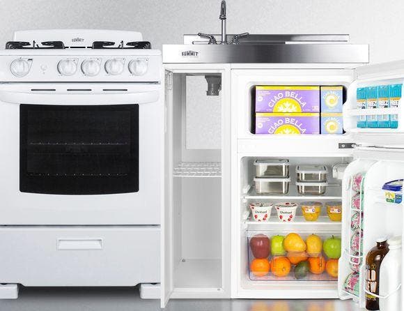 Summit ACK54GASW White, Gas Range