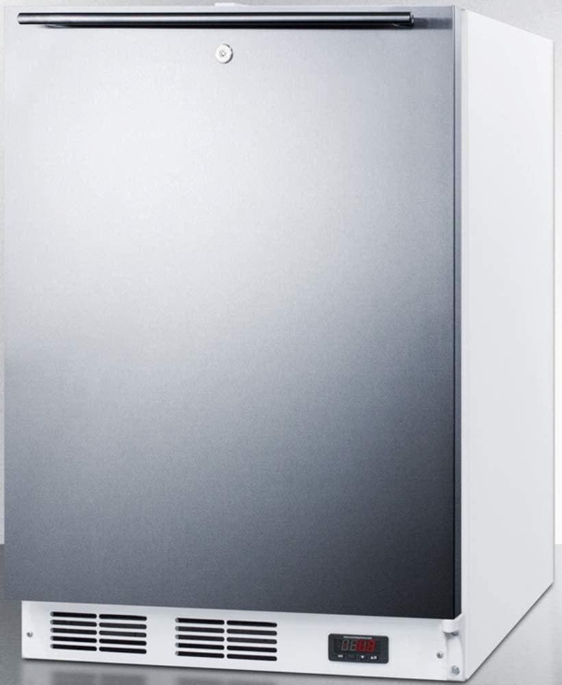 Summit ACF48WSSHHADA Stainless Steel/White, Horizontal Handle