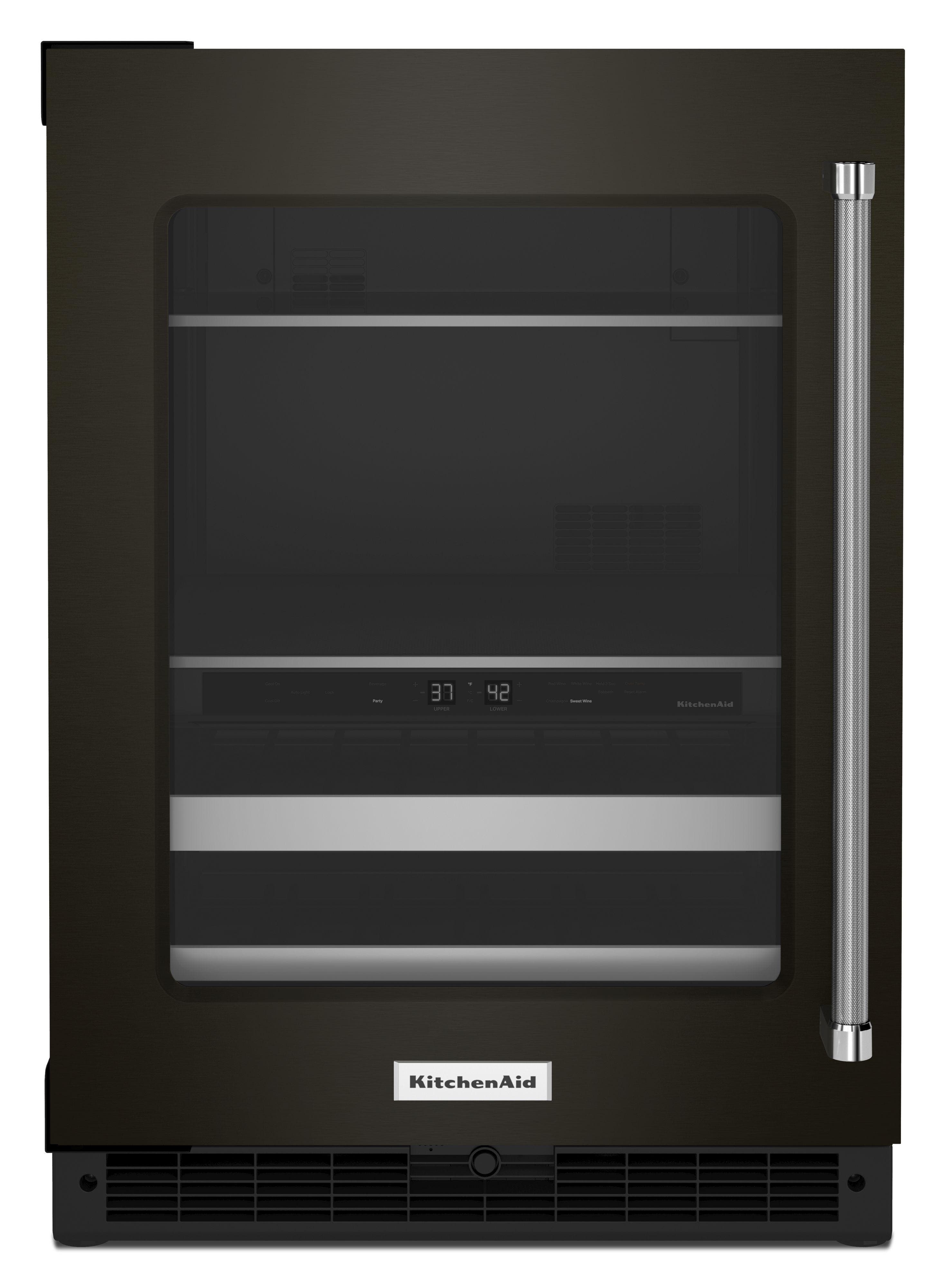 KitchenAid KUBL314KBS Black Stainless Steel, Left Hinge