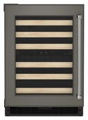 24 Inch Panel-Ready Undercounter Wine Cellar with Wood-Front Racks, Fully Flush Installation, 46 Standard Wine Bottle Capacity, Panel-Ready Design, Two Temperature-Controlled Zones, Temperature Monitoring System and Sabbath Mode