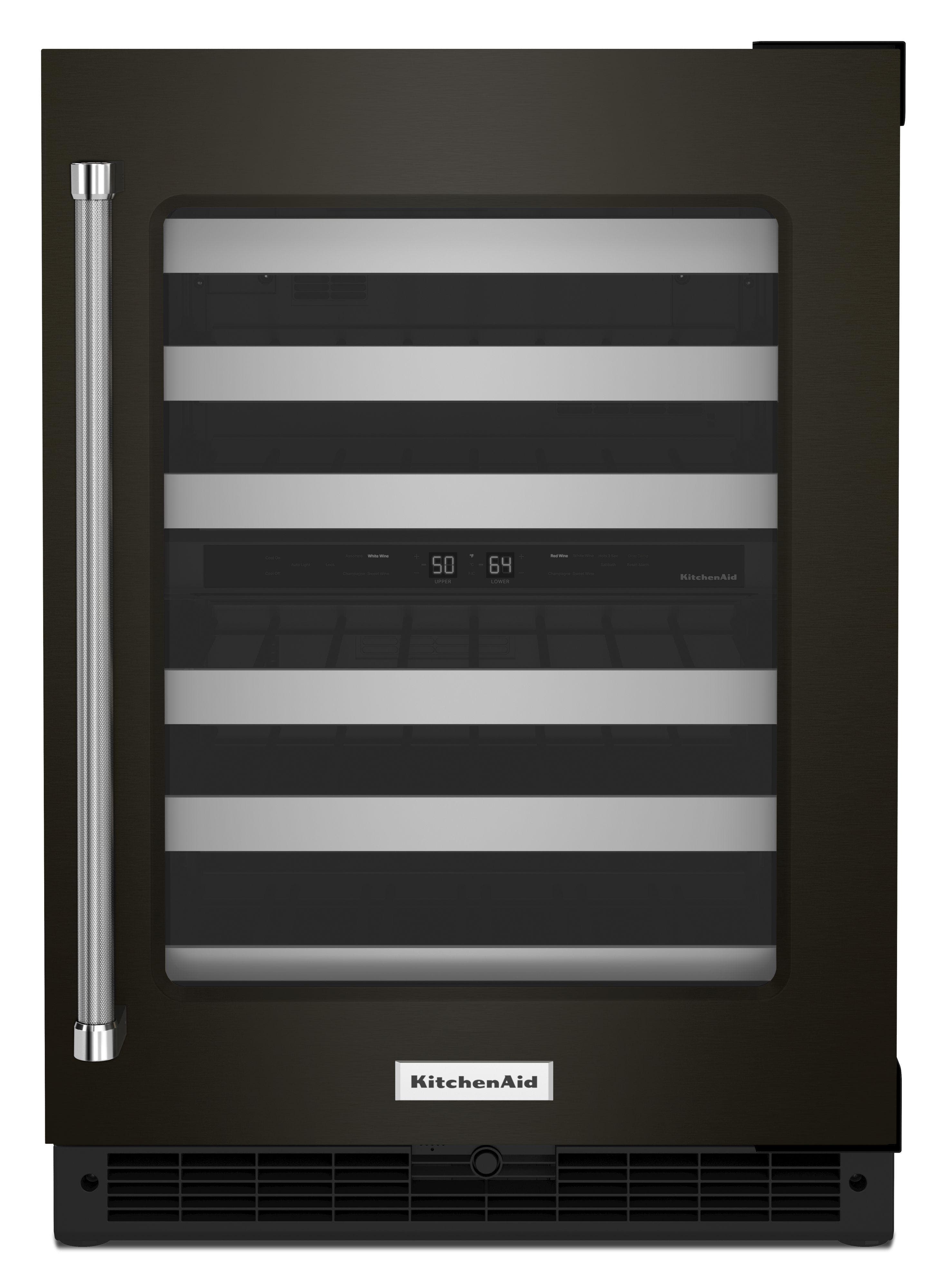 KitchenAid KUWR314KBS Black Stainless Steel/Black, Right Hinge