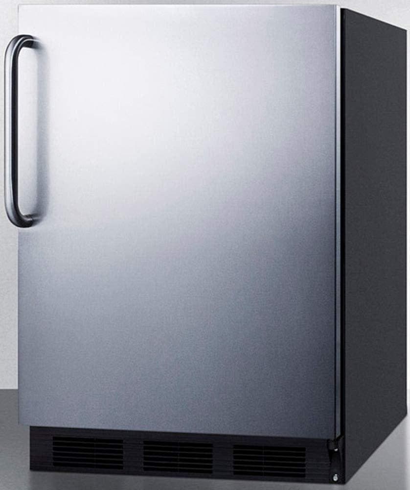 Summit FF6BKSSTB Stainless Steel/Black, Towel Bar Handle