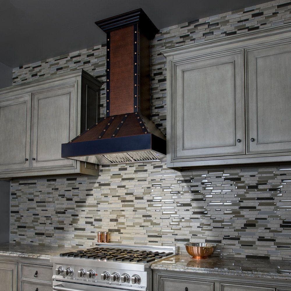Zline 655HBBBB30 Hammered Copper, 30 Inch, 400 CFM