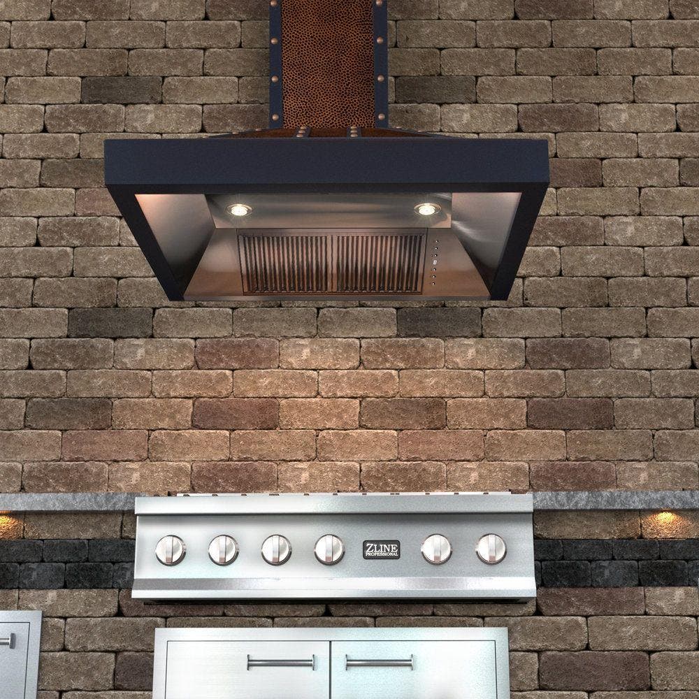 Zline 655HBBBB30 Hammered Copper, 30 Inch, 400 CFM