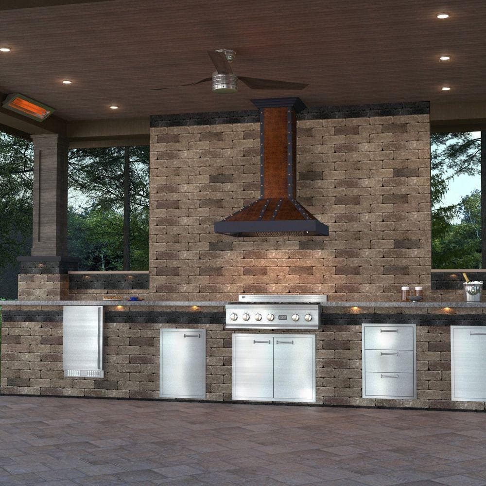 Zline 655HBBBB30 Hammered Copper, 30 Inch, 400 CFM