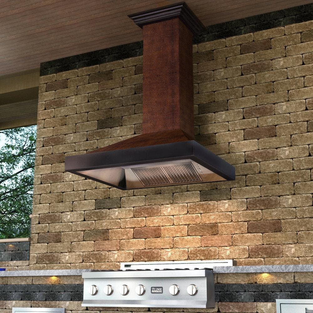 Zline 655HBXXX48 Hammered Copper, 48 Inch, 1200 CFM