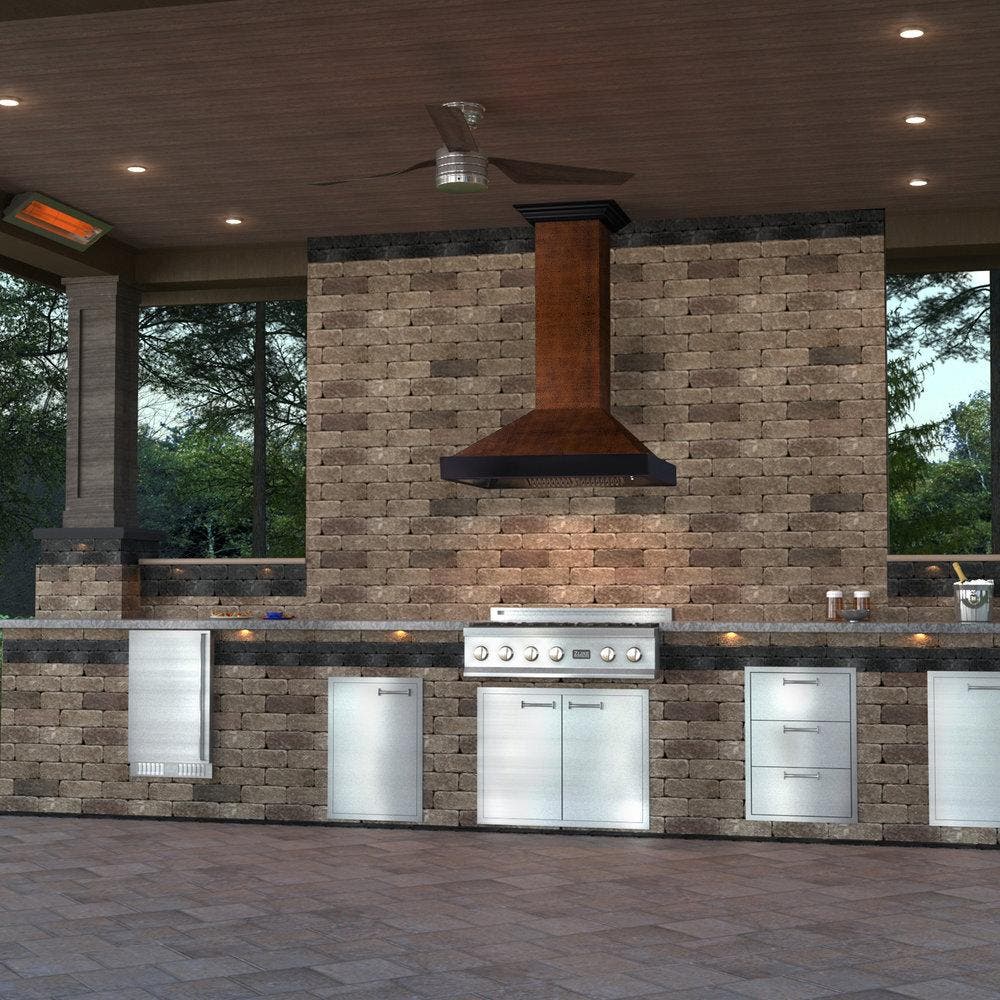 Zline 655HBXXX48 Hammered Copper, 48 Inch, 1200 CFM