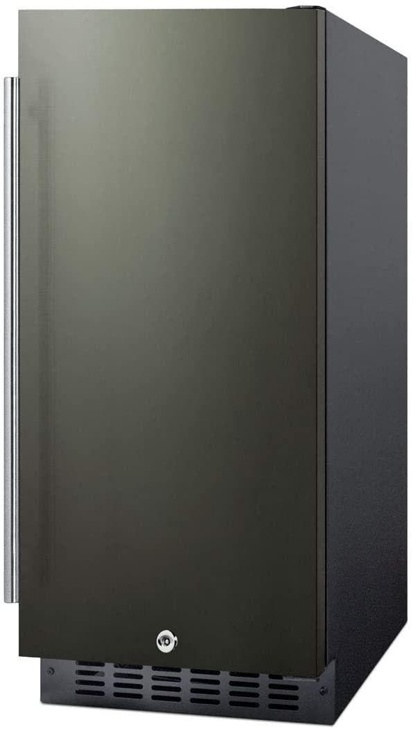 Summit FF1532BKS Black Stainless Steel/Black