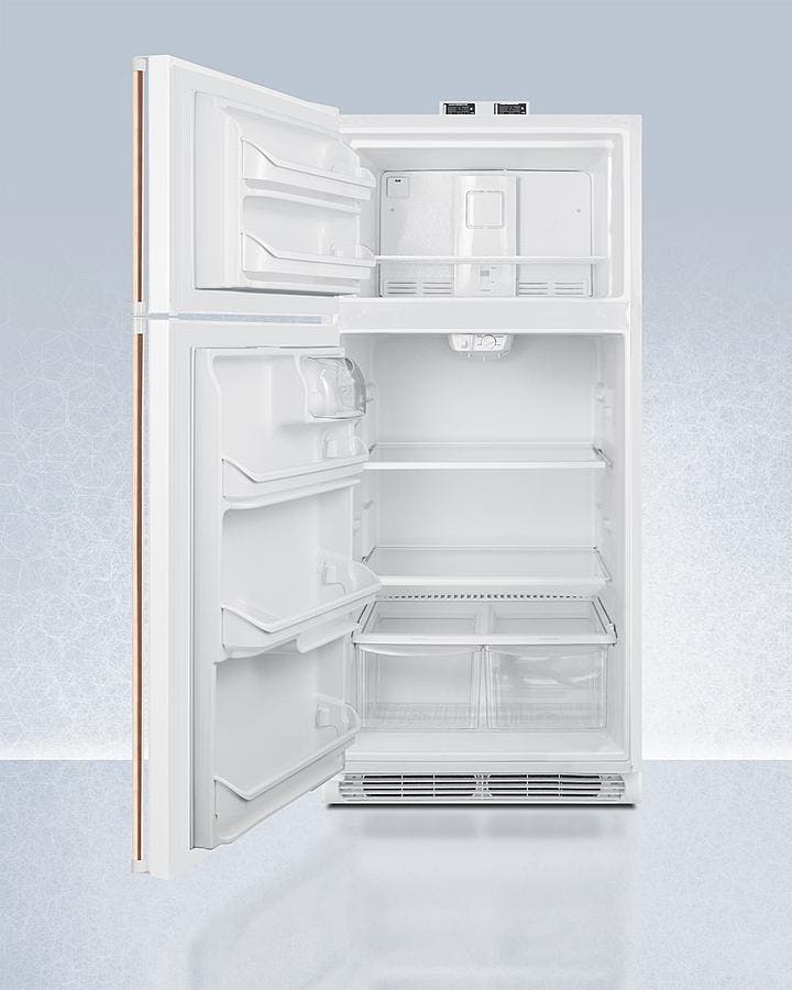 Summit BKRF18WCPLHD White, Copper Handles, Left Hinge