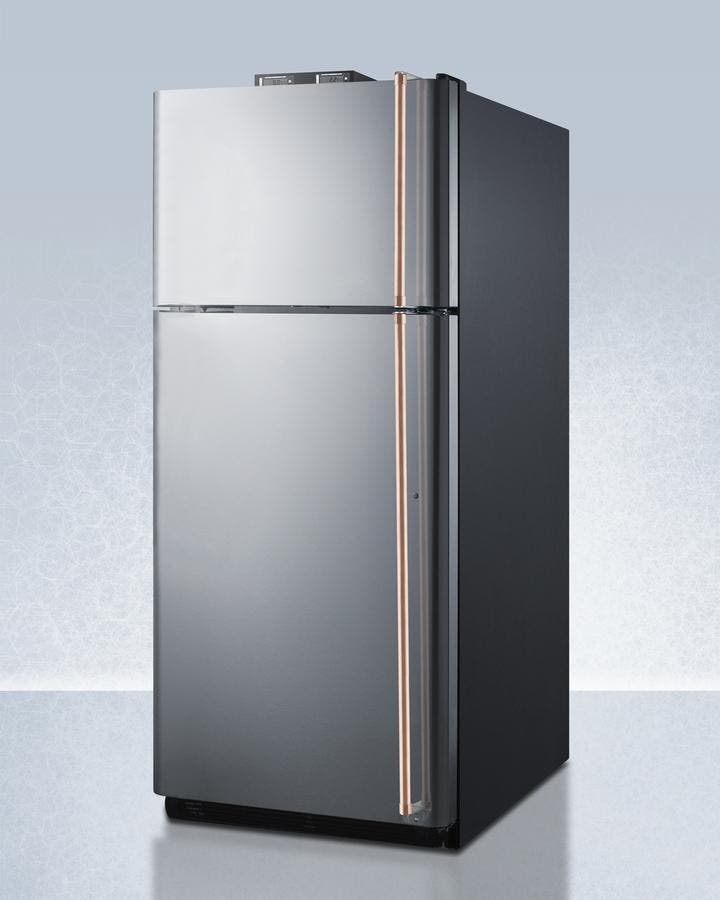Summit BKRF18PLCPLHD Stainless Steel/Gray, Copper Handles, Left Hinge