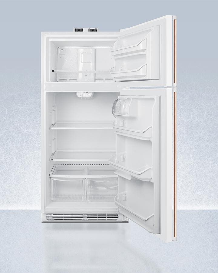 Summit BKRF18WCP White, Copper Handles