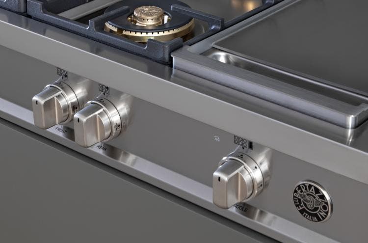Bertazzoni MAST486GRTBXTLP Stainless Steel, Brass Burners, Liquid Propane