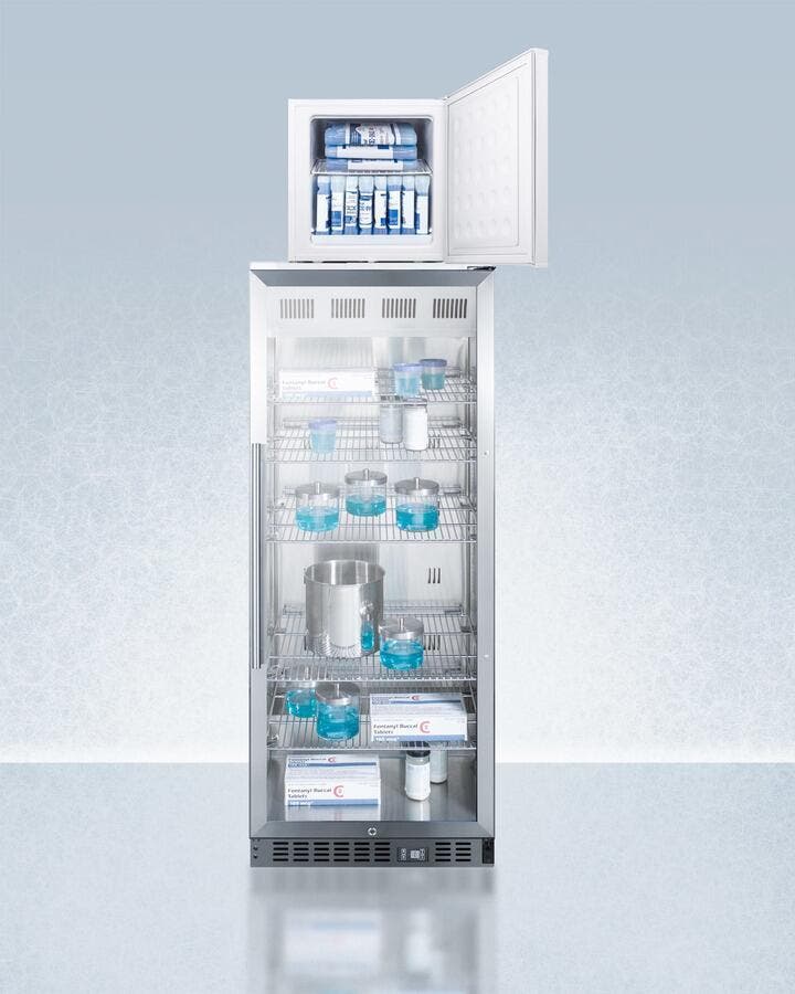 Summit ACR1151FS24LSTACKPRO Stainless Steel/White