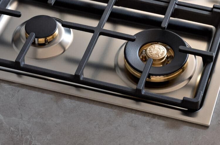 Bertazzoni MAST304QBXTLP Stainless Steel, Brass Burners, Liquid Propane