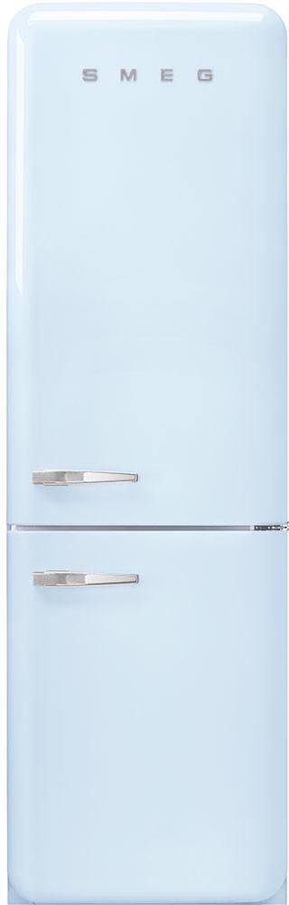 Smeg FAB10URPB3 22 Inch Freestanding Compact Refrigerator with 4.31 Cu. Ft.  Capacity, 2 Glass Shelves, 1 Bottle Shelf, 37 dBA Noise Level, LED Internal  Light, Automatic Frost Free, and Energy Star Compliant: Pastel Blue, Right  Hinge