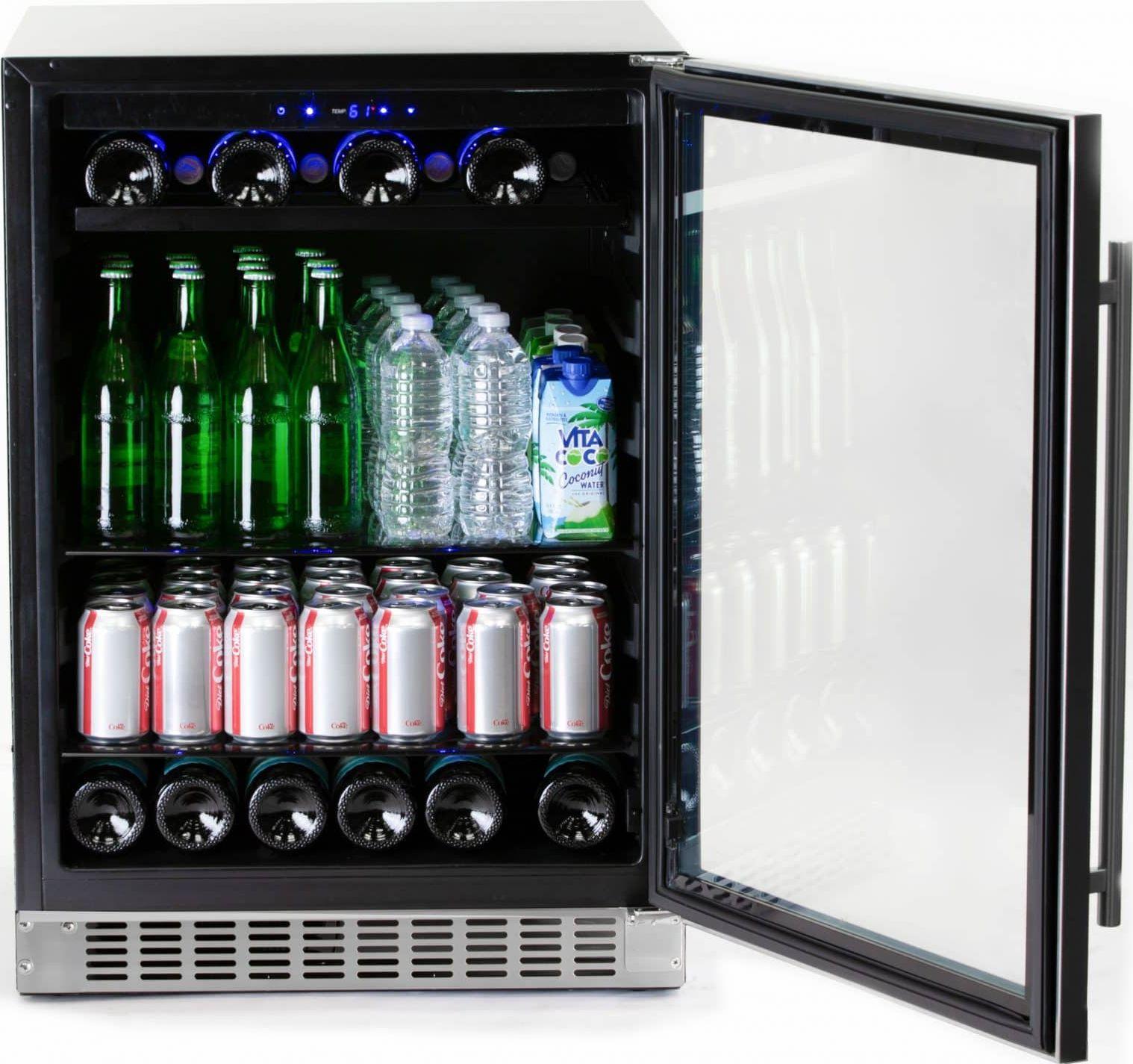 Azure A224BEVS 5.6 Cu. Ft. Built-In Glass Door Compact Beverage