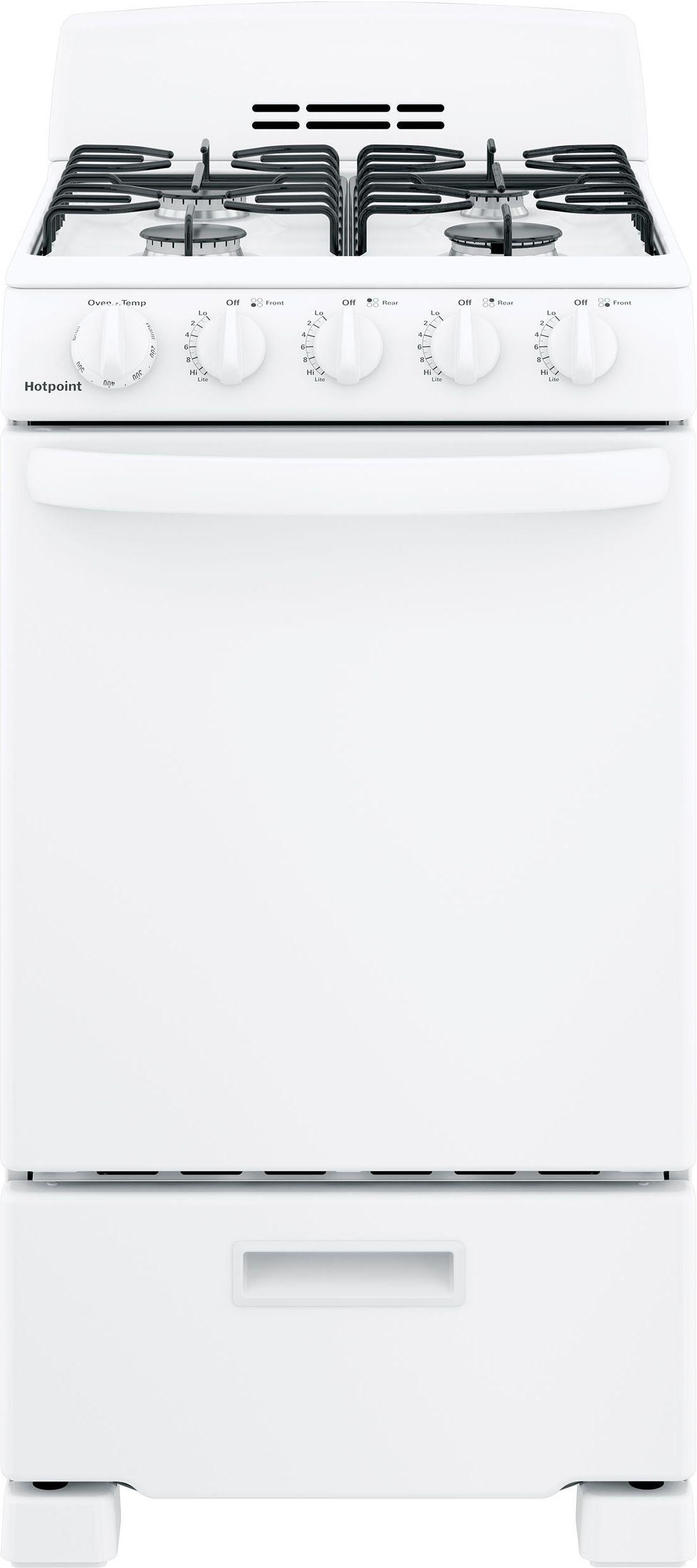 Hotpoint RGAS200DMWW 20 Inch Freestanding Gas Range White