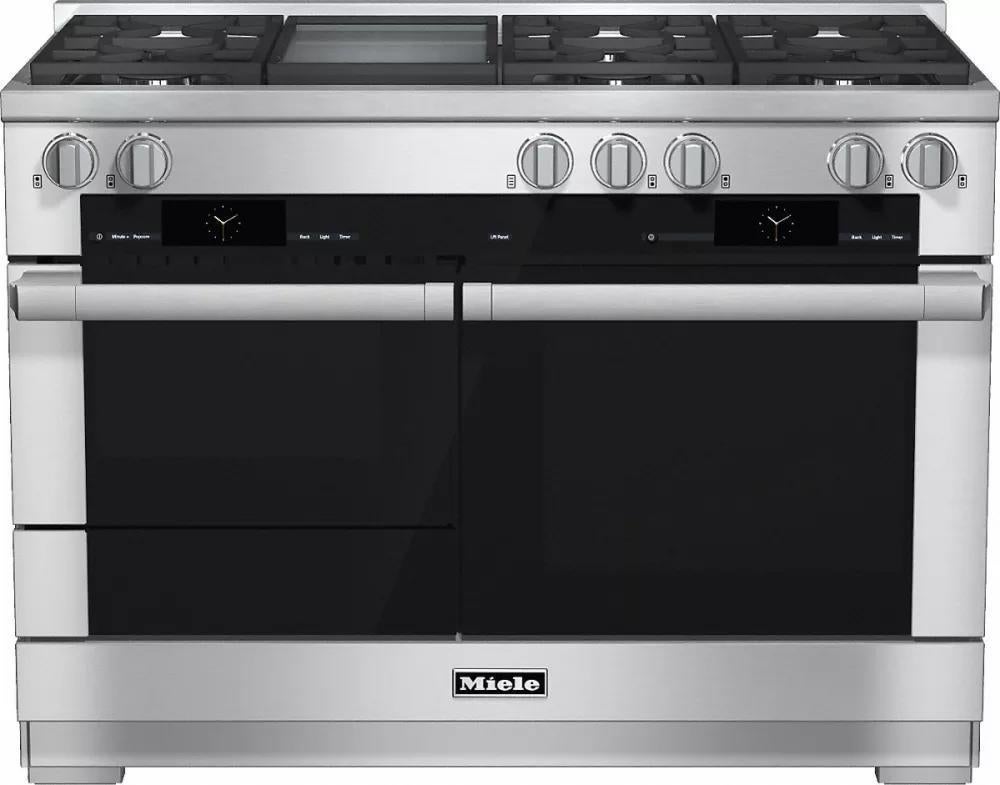 Miele HR19562G 48 Inch Freestanding Dual Fuel Range | Plesser's