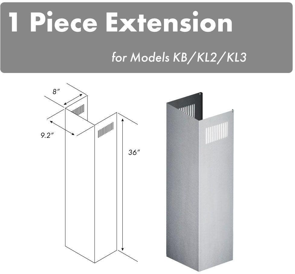 Zline 1PCEXTKBKL2KL3 Brushed 430 Stainless Steel