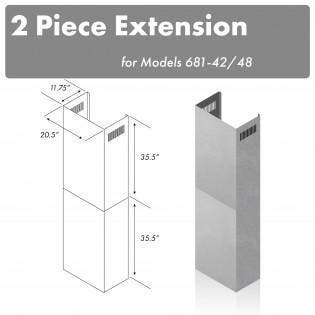 Zline 2PCEXT6813036 Stainless Steel
