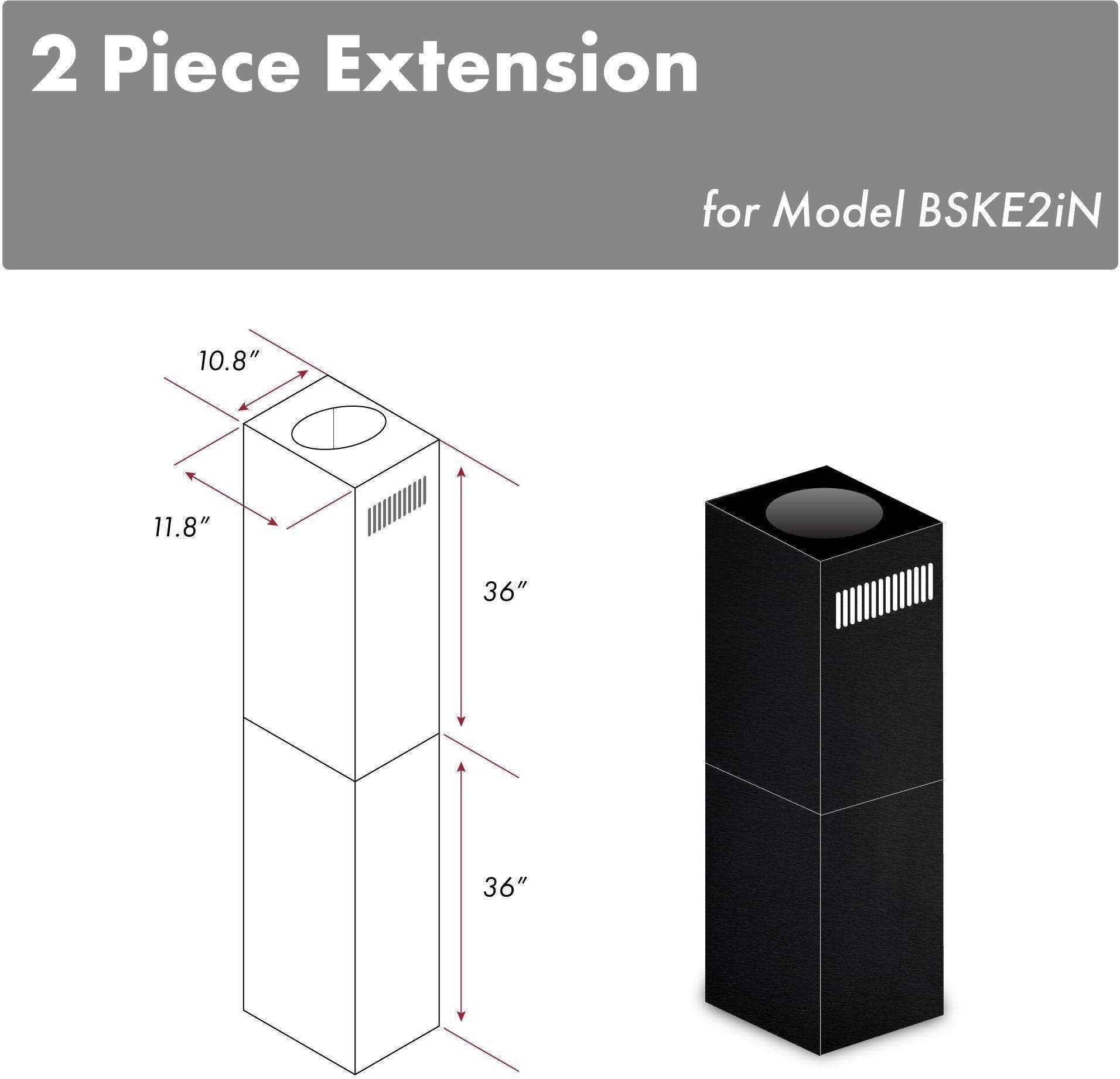 Zline 2PCEXTBSKE2IN 