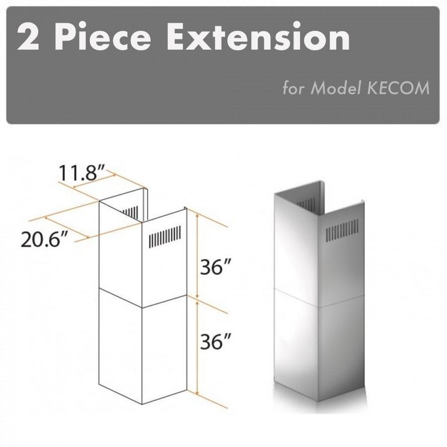 Zline 2PCEXTKECOM Brushed 430 Stainless Steel